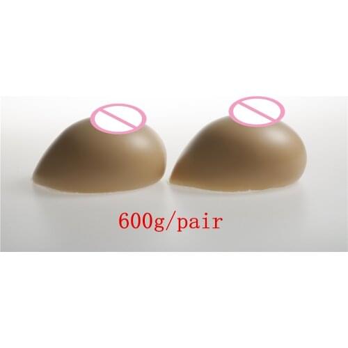600g/pair Silicone Breast Form B cup Artificial false Breasts for realistic transvestite Small Fake Boom