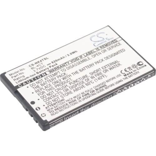 Cameron Sino Mobile SmartPhone Replacement Li-ion Battery 820mAh For BL-4CT O2 5310, 6600 Fold, 660 Free Tools