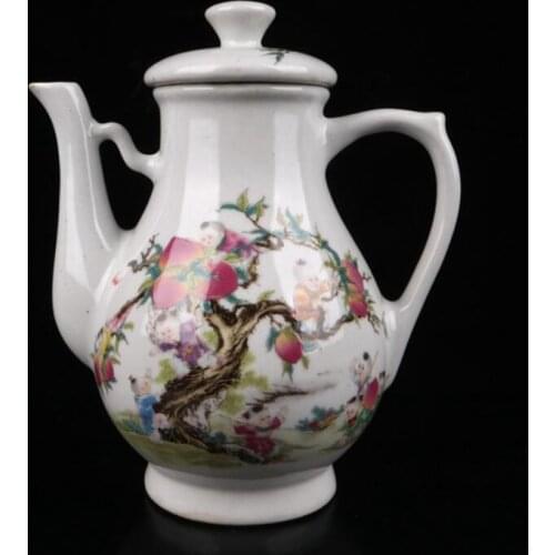China Pastel ceramic wine pot teapot crafts statue