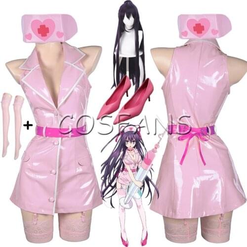 Date A Live Yatogami Tohka Cosplay Costume Women men Girls Dress Outfit Halloween Carnival Costumes Full set Wigs and shoes