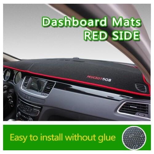 Car Dash board Mats Dashboard Cover Carpet Non-slip Mats For Peugeot 301 307 308 408 508 2008 3008 4008 5008 500 car models more