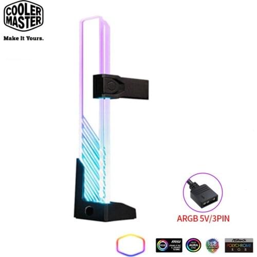 Cooler Master ARGB GPU Support Bracket Sync Addressable RGB Computer VGA Holder Graphics Card Support Stand length height