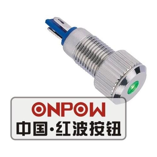 ONPOW 8mm Pilot lamp Metal LED Signal lamp, small size indicator lamp (GQ8F-D/G/6V/N) CE,RoHS