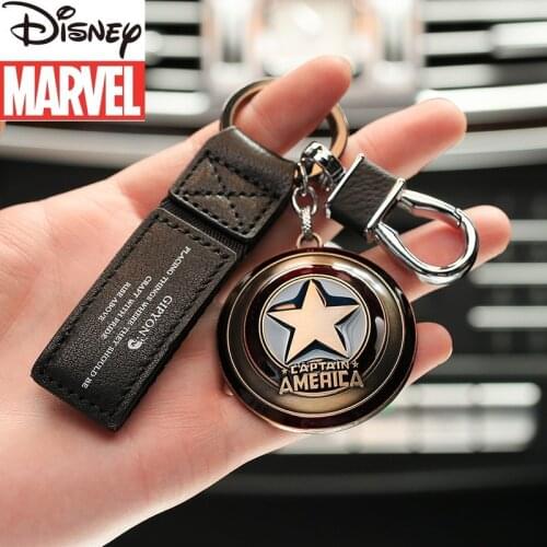 2021 New Disney Marvel Iron Man Keychain Fashion Leisure Car Keychain Ornament Spiderman Cute Bag Pendant Captain America Toy