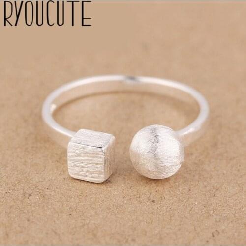 New Charming Open Cube Box Ring for Women Vintage Boho Party Rings Gothic Punk Jewelry Gifts for Girls 2021