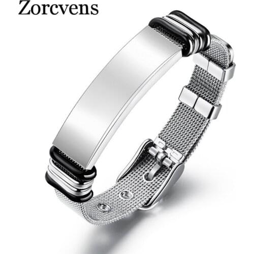 Modyle 2020 New Silver Color Stainless Steel Strap Bracelets for Man Jewelry Wholesale
