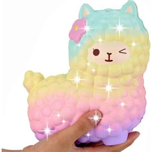 Jumbo sheep alpaca squishy cute galaxy slow rising animal squishy squish wholesale exquisite kids gift