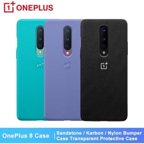 Original Case For OnePlus 8 Sandstone/Karbon/Nylon Bumper Case Transparent Silicon Limited Edition Protective Cover