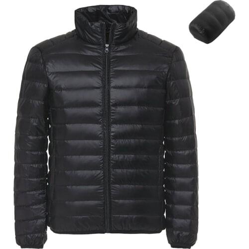 Plus Size 6XL Ultralight Down Jackets Men Autumn Winter Casual Slim Parkas Coat Outwear White Duck Down Windbreaker Thin Jacket