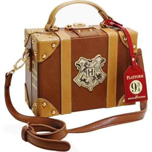 PU School Badge Small Suitcase Shoulder Bag Halloween Christmas Birthday Gifts