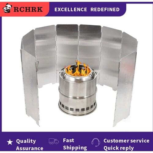 9Plate Foldable Aluminum Outdoor Stove Wind Shield Gas Burner Windshield Wind Protector Picnic Camping Stove Windscreen 2021 Hot