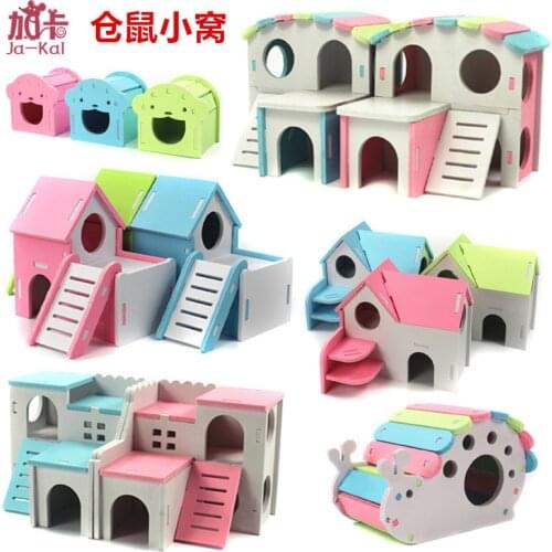 Hamster bedroom, 20 cm large space toy bedroom, Golden Bear, wooden room, hedgehog house, luxury villa, hamster toy bedroom