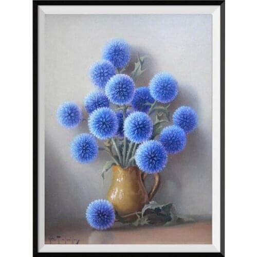 Flower Tulip Vase Rose Peony Lily Magnoli DIY 11CT Cross Stitch Embroidery Kits Craft Needlework Set Cotton Wholesale