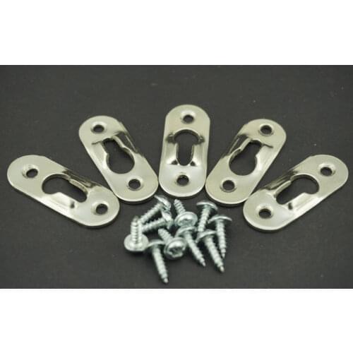 10PCS/Lot HEAVY DUTY STAINLESS STEEL PICTURE HANGERS KEYHOLE PICTURE FRAME HANGER & SCREW