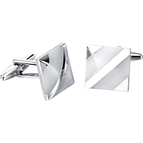 2Pcs Geometry Men Cufflinks Formal Suits Shirt Cufflinks Cuff Links Gift