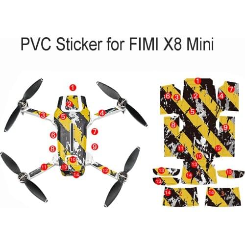 FIMI X8 Mini Protective Film PVC Stickers Waterproof Scratch-proof Decals Cover Skin for XIAOMI FIMI X8 Mini Drone Accessories