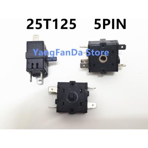 1PCS Electric heater electric oil Ding shift switch 25T125 PA66 heating switch five-foot cycle gear