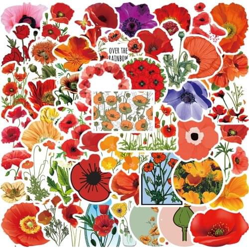 10/50PCS Cartoon Poppies Stickers DIY Bike Travel Luggage Guitar Laptop Cool Graffiti Sticker Decals Classic Kids Toys