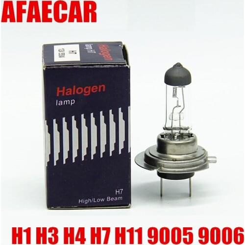AFAECAR 10Pcs H7 H11 H4 9005 9006 h3 Super Bright White Fog Halogen Bulb Car HeadLight H7 12V 55W Halogen Lamp Light Bulb 4300k