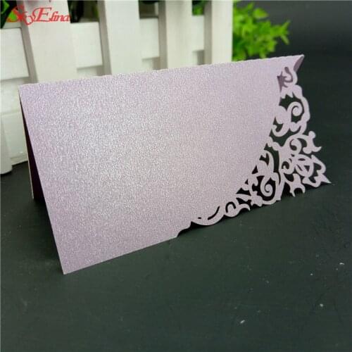 10PCS/lot Laser Cut Wedding Place Name Cards Number Name Place Paper Cards Seat Table Seat Decoration Guest Card 5ZSH870-10