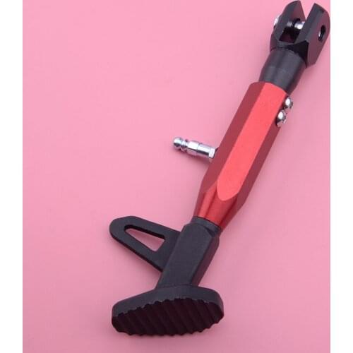 19-22cm CNC Alloy Adjustable Motorcycle Single Side Stand Leg Foot Kickstand Supporter Accessories