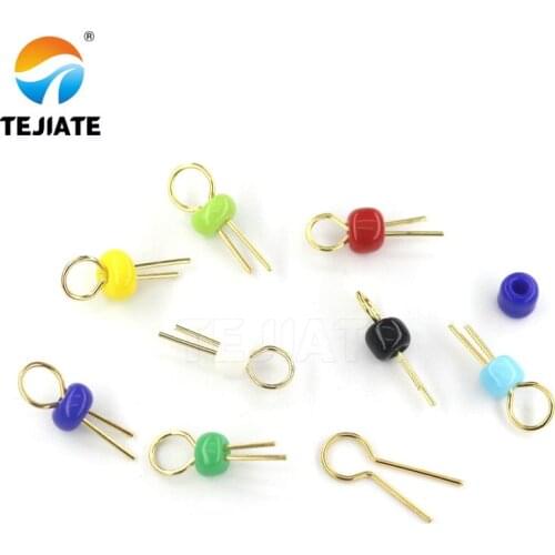 20PCS PCB Board Test Beads Points Gold Plated Ceramic Loop Circuit Test Needle Test Ring White Black Red Blue PCB points