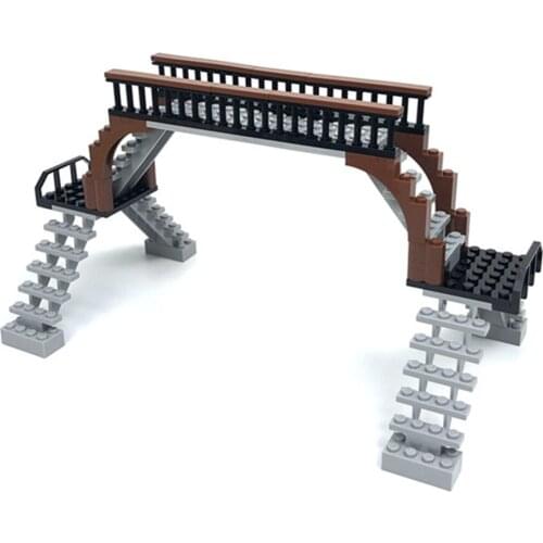 2021 City Creator Train Track Railway Flyover Train Model Building Blocks Bricks Toys Gift
