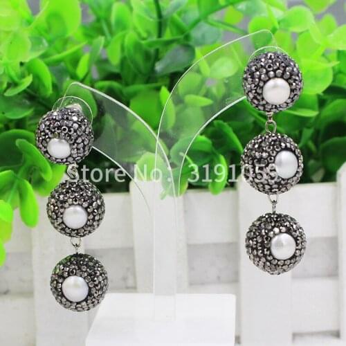 34/5000 2017 classic fresh water pearl earrings black pearl jewelry wedding gift earrings for female earrings wholesale
