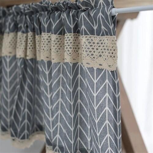 Free Shipping High Quality Pastoral Arrow Lace Curtain Blinds Kitchen Drapes Closet Cupboard Purdan Short Small Shades Valance
