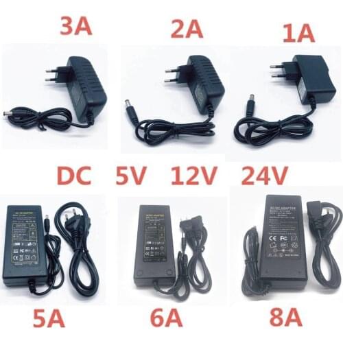 Power Adapter Supply DC 5V 12V 24V 1A 2A 3A 5A 6A 8A DC 5 12 24 V Volt Lighting Transformers LED Driver Power Adapter Strip Lamp