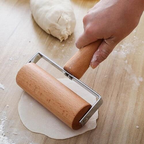 Wooden Rolling Pin Pastry Cookie Dough Pizza Baker Roller Kitchen Tool Utensils
