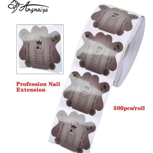 ANGNYA Nail Form Alloy Gray Nail Art French Acrylic UV Gel Tips Extension Sticker Builder Form Guide Stencil DIY Manicure Tools