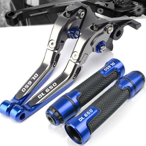 For Suzuki DL650/V-STROM 2011 2012 2013 2014 2015 2016 2017 Motorcycle CNC Adjustable Brake Clutch Lever Handle Grips Handlebars