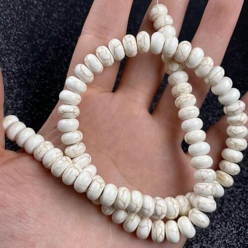 Stone Beads white Turquoises abacus Loose isolation Beads Semi-Finished For jewelry making DIY necklace bracelet accessories