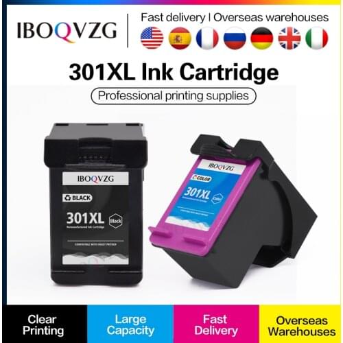 IBOQVZG 1 Pack Replacement Ink Cartridge Compatible for HP 301 301XL INK DeskJet 1050 2050 3050 2150 1510 2540 Printer Full