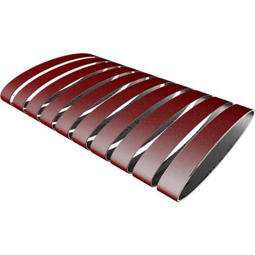 10pcs Sanding Belts Set 60-1000 Grit Grinding and Polishing Replacement for Angle Grinder
