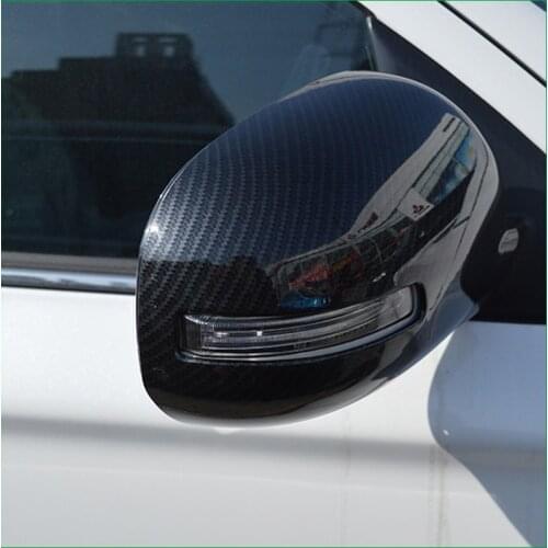 FOR Mitsubishi Outlander 2013 2014 2015 2016 2018 ABS CHROME Carbon Print REAR SIDE-VIEW WING REARVIEW MIRROR COVER STICKER TRIM