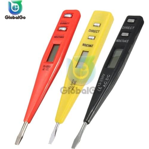 New Digital 12V-250V DC AC Voltage Detectors Non-Contact Tester Pen Tester Meter Volt Electric Test AC/DC Voltage Sensor