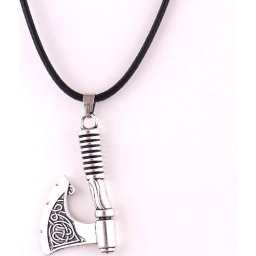 Axe Wrap anchor necklace Vikings Axe Viking Pagan necklace Slavic Perun Men Jewelry leather Necklaces
