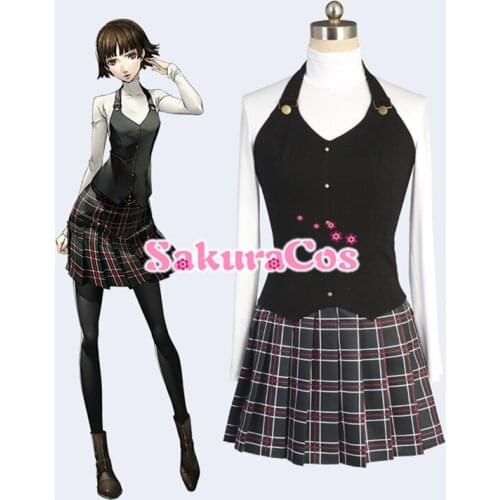 Persona 5 Makoto Nijima School Uniform Custom-Made Cos Cosplay Custume Vest Skirt