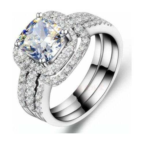 Size 5-11 Choucong Jewelry Princess cut 10kt white gold filled AAA CZ Lady Wedding Women Engagement Ring set for love gift