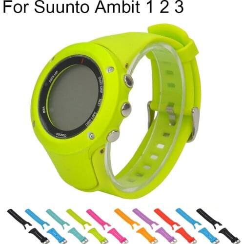 24mm Silicone Strap For Suunto Ambit Series 1/2/3 Watchband For SUUNTO AMBIT 1/2/2S/2R/3P/3S/3R Sport Watch Band