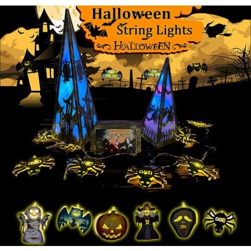 LED Halloween Funny Light String Halloween Party Supplies Home Decoration Lights With LED Beads Festival Bar Home Party Decor