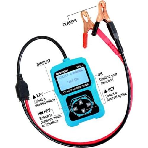 Acheheng Car tester EM571 12V Automotive Vehicle Car Battery Tester 3in 1 Multifunction Check Meter Digital Analyzer Diagnostic