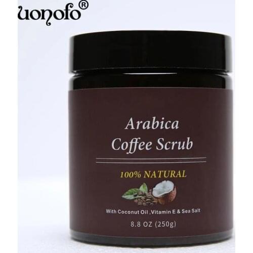 UONOFO 100% Natural Moisturizing And Nourishing Coffee Scrub Cream Body Skin Whitening Cleaning Coffee Scrub Cream