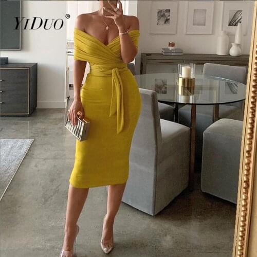 YiDuo Women Multiway Wrap Bandage Maxi Dress Sexy Off Shoulder Strapless Backless Lace Up Bodycon Long Party Dress Red Pink 2019