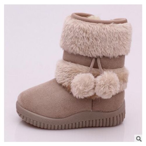Girls Snow Boots New Fashion Comfortable Thick Warm Kids Boots Lobbing Ball Thick Children Winter Cute Boys Boots Princess Shoes