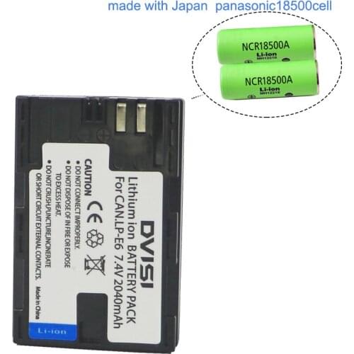 1pc LP-E6 LP E6 LP-E6N really 2040mAh Camera Battery Built for Panasonic Cell for Canon EOS 6D 7D 5DS 5DSR 5D Mark II IV 5D 60D