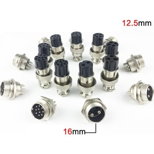 10set GX16-2/3/4/5/6/7/8/9/10 Pin Male & Female Diameter 16mm Wire Panel Connector GX16 Circular Connector Aviation Socket Plug
