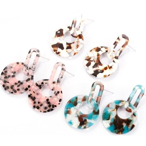 AENSOA Acrylic Acetate Drop Earrings Unique Design Dangle Earrings 2021 Trendy Pendant Earrings Statement Women Wedding Jewelry